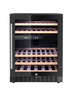 Hendi Wijnkoeler | 2 zones | 46 flessen | Arktic | Zwart | 570x595x(H)820mm