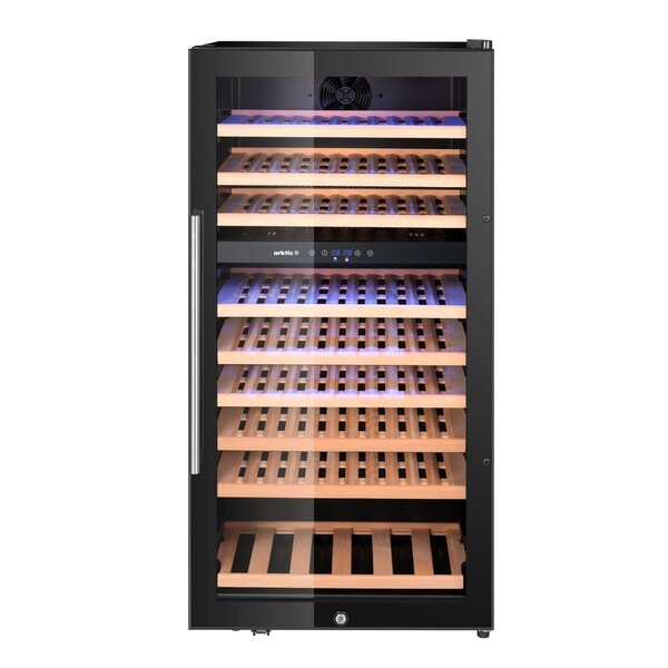 Hendi Wijnkoeler | 2 zones | 91 flessen | Arktic | 230L | Zwart | 569x595x(H)1215mm