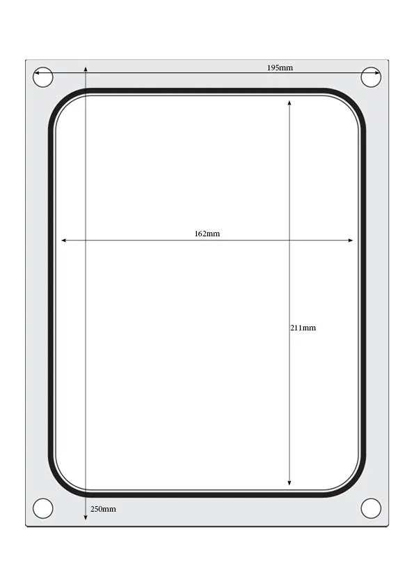Hendi Traysealer matrix | Container 227x178 mm, foto 2 van 3