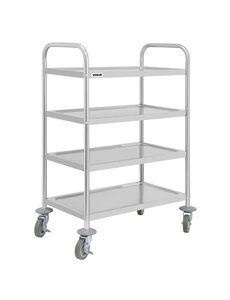 Vogue Serveerwagen met 4 bladen RVS | 710x405x1074mm.