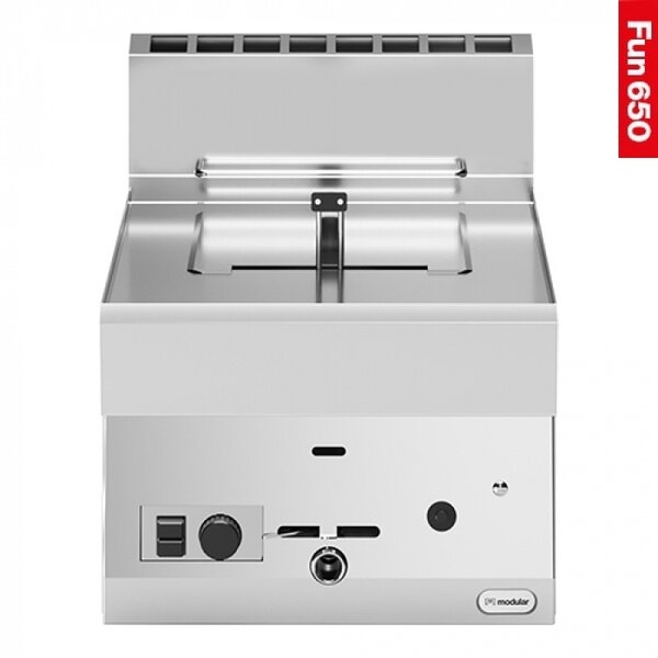 Modular Fun 650 aardgas friteuse met aftapkraan | 8 Liter | 6.8kW Propaangas | 40x65x(H)45cm