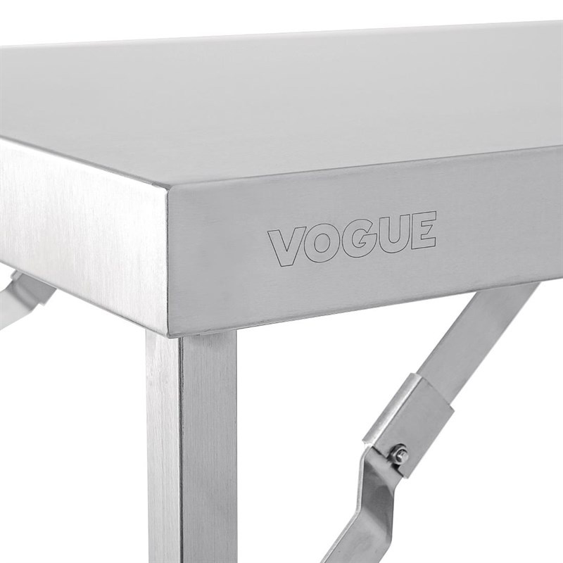 Vogue Vogue Inklapbare RVS Werktafel | 180x60x(H)90cm, foto 3 van 6