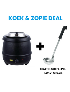 Buffalo Soepketel 10 liter zwart | + Gratis soeplepel t.w.v. €10,35 | 35°C - 98°C |