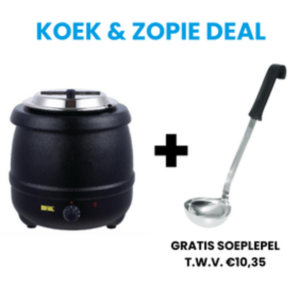 Buffalo Buffalo Soepketel 10 liter zwart | + Gratis soeplepel t.w.v. €10,95