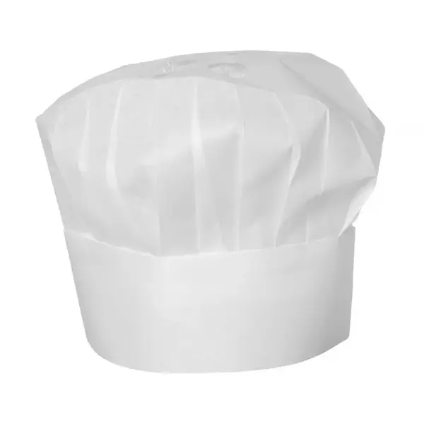 Hendi Hendi Koksmuts geplooid non-woven | Geschikt voor alle maten | Per 10 stuks