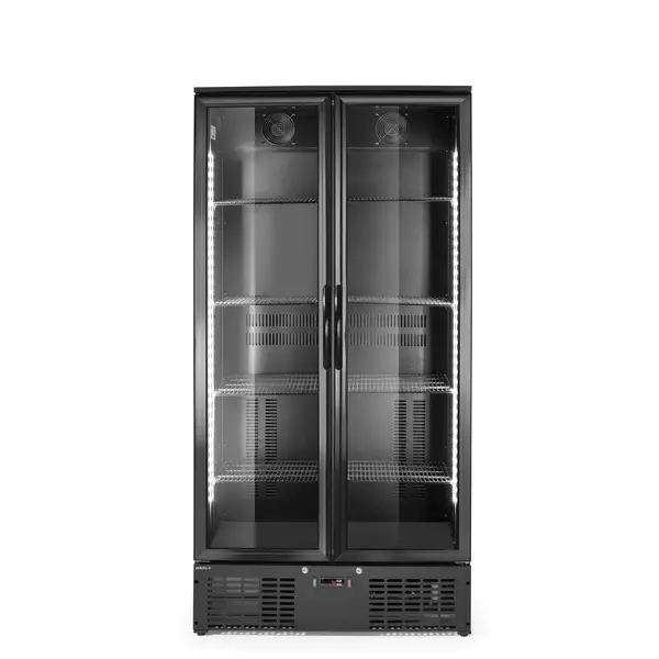Hendi Backbar koelkast met dubbele deur | Arktic | 384L | Zwart | 220-240V/365W | 900x530x(H)1820mm