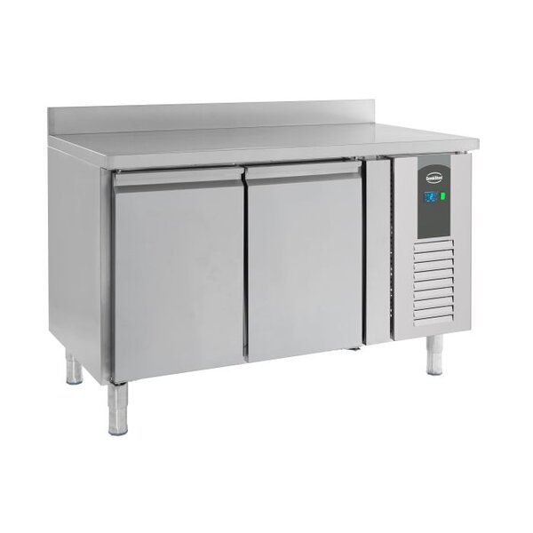 Combisteel Koelwerkbank met 2 deuren en opzetrand 314 liter | 1360x700xH850mm.