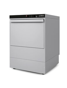 Saro Glazenspoelmachine met Wasmiddelpomp en Naglanspomp | Korven 35x35 cm. | Model MÜNCHEN | 230V / 2.6kW
