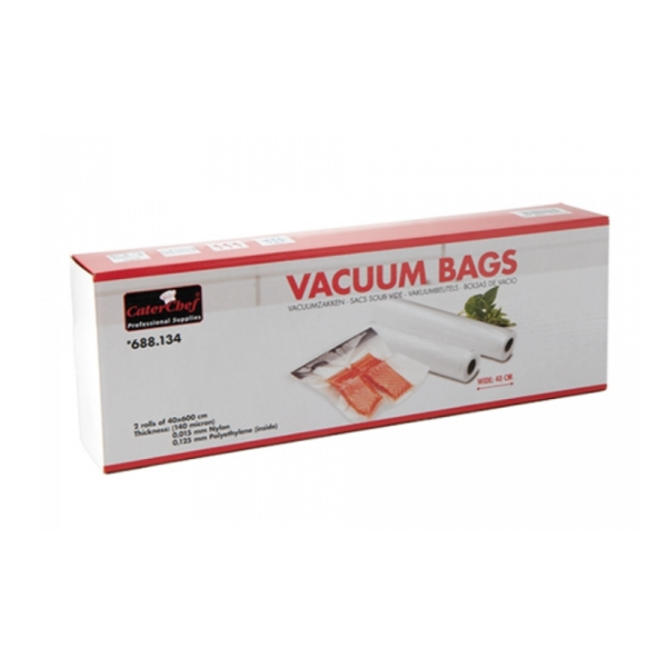 CaterChef Vacuumzakken 40 cm. | Sous Vide | Lengte 6 m. | 2 Rollen