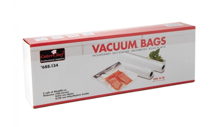 CaterChef Vacuumzakken 40 cm. | Sous Vide | Lengte 6 m. | 2 Rollen