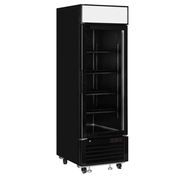 Tefcold Display vrieskast met glasdeur | Zwart | 496L |  685x805x2065(H)mm