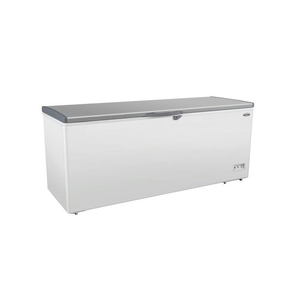 Combisteel Combisteel Vrieskist met RVS deksel 650 liter | < -18°C | Inclusief 3 mandjes | 1930x710xH828mm. | 7450.1150