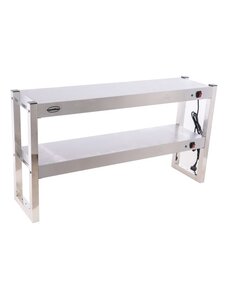 Combisteel Etagere met 2 niveaus met halogeen | 6x 300Watt | Demontabel | 1200x300xH650mm. | 7539.0050