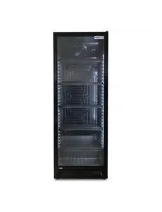 Cooldura Koelkast met glazen deur 380 liter zwart |  60x60xH184 cm