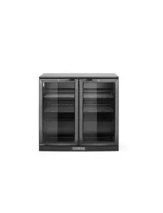 Hendi Backbar koelkast met dubbele deur | Arktic | 158L | Zwart | 220-240V/160W | 900x530x(H)870mm