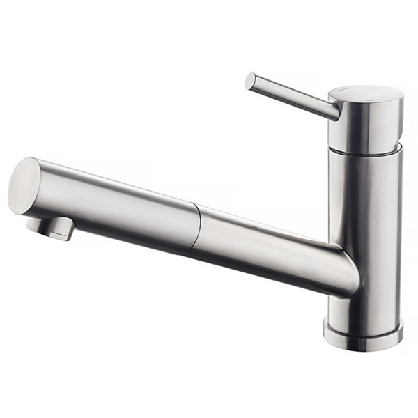 Gastro-Inox Monobloc keuken mengkraan met uittrekbare sproeikop, roestvrijstaal AISI 304