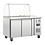 Polar Polar U-serie GN gekoelde saladette met glazen opzetvitrine 2-deurs | 136x70x136(H)cm