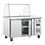 Polar Polar U-serie GN gekoelde saladette met glazen opzetvitrine 2-deurs | 136x70x136(H)cm