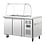 Polar Polar U-serie GN gekoelde saladette met glazen opzetvitrine 2-deurs | 136x70x136(H)cm