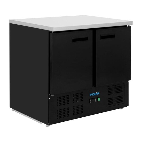 Polar Polar G-Series Dubbele Deur Koelwerkbank Zwart 257L | Energielabel C | 90,3x70x87,5(H)cm