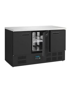 Polar Polar G-Series 3-deurs koelwerkbank zwart 400L | Energielabel C | 137x70x87,5(H)cm