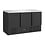 Polar Polar G-Series 3-deurs koelwerkbank zwart 400L | Energielabel C | 137x70x87,5(H)cm