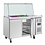 Polar Polar U-serie tweedeurs saladette met vierkant kuchscherm | 136x70x136(H)cm