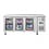 Polar Polar U-Series 3-deurs koelwerkbank met glazen deuren | Energielabel B | 179,5x70x86(H)cm