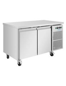 Polar Polar U-Serie Koel-Vrieswerkbank Met 2 Deuren 124L | Energielabel C | 136x70x86(H)cm