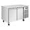 Polar Polar U-Serie Koel-Vrieswerkbank Met 2 Deuren 124L | Energielabel C | 136x70x86(H)cm