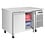 Polar Polar U-Serie Koel-Vrieswerkbank Met 2 Deuren 124L | Energielabel C | 136x70x86(H)cm