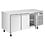 Polar Polar U-Serie Koel-Vrieswerkbank Met 3 Deuren 314L | Energielabel C | 179,5x70x86(H)cm