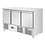 Polar Polar U-Series Geventileerde 3-Deurs Saladette 400L | Energielabel A | 136,8x70x87(H)cm