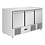 Polar Polar U-Series Geventileerde 3-Deurs Saladette 400L | Energielabel A | 136,8x70x87(H)cm