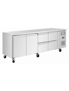 Polar U-Series koelwerkbank 4 lades & 2 deuren | Energielabel B | -2°C tot +8°C