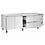 Polar Polar U-Series koelwerkbank 4 lades & 2 deuren | Energielabel B | 223x70x86(H)cm