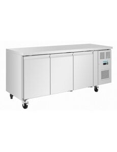 Polar Polar U-Series Drie-deurs smalle koelwerkbank 231L | Energielabel B | 179,5x60x86(H)cm