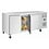 Polar Polar U-Series Drie-deurs smalle koelwerkbank 231L | Energielabel B | 179,5x60x86(H)cm