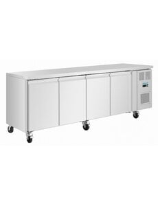 Polar Polar U-Series vierdeurs slanke koelwerkbank | Energielabel B | 223x60x86(H)cm