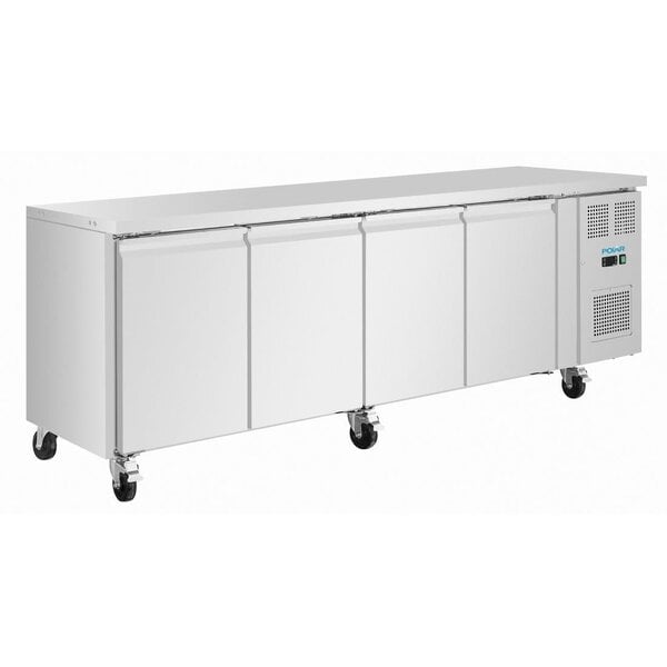 Polar Polar U-Series vierdeurs slanke koelwerkbank | Energielabel B | 223x60x86(H)cm