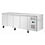 Polar Polar U-Series vierdeurs slanke koelwerkbank | Energielabel B | 223x60x86(H)cm