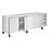Polar Polar U-Series vierdeurs slanke koelwerkbank | Energielabel B | 223x60x86(H)cm