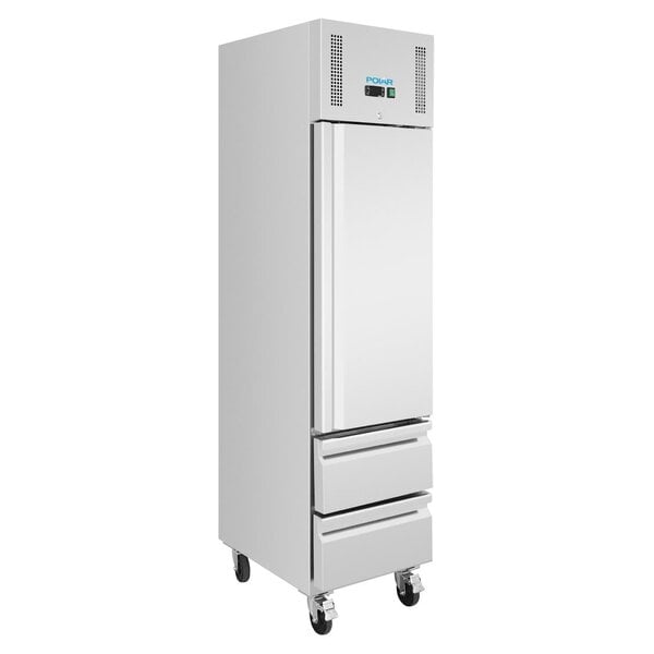 Polar Polar G-Series slanke GN-kastvriezer met 1 deur en 2 laden 180L | Energielabel D | 48,4x74,5x210(H)cm