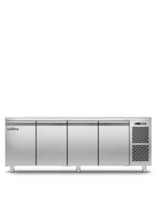Coldline Coldline MASTER 4P | Geventileerde koelwerkbank 4 deurs GN1/1 | 629L | -2 tot +8°C | Energielabel B | 2260 x 700 x 900mm