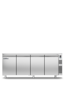 Coldline Coldline MASTER 4P/SG | Geventileerde koelwerkbank 4 deurs GN1/1  - zonder koelgroep | 629L | -2 tot +8°C | 2050 x 700 x 900mm