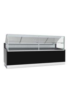 Tefcold Tefcold Statische zwarte koeltoonbank | BRABANT 250B (STUA25/BLACK) | L | +2 tot +8°C | Energielabel D | 2453 x 973 x 1195mm