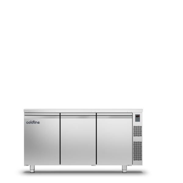 Coldline Coldline MASTER 3P/SG | Geventileerde koelwerkbank 3 deurs GN1/1  - zonder koelgroep | 461L | -2 tot +8°C | 1570 x 700 x 900mm