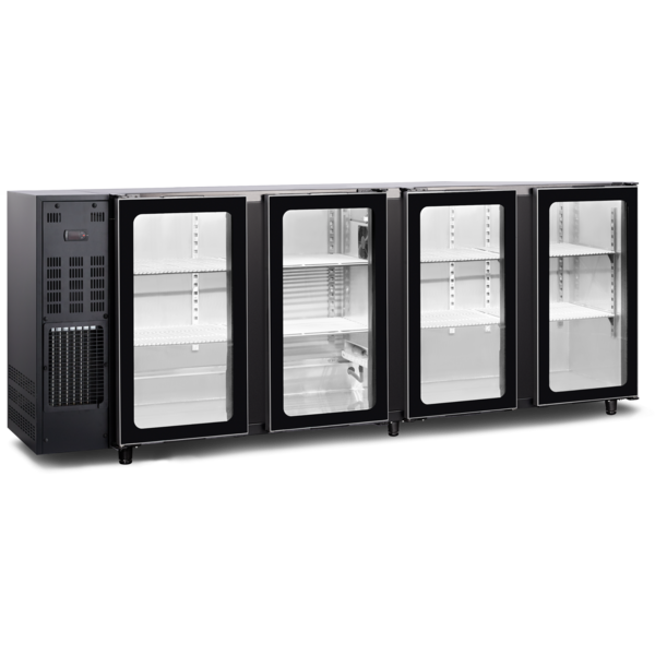 Tefcold Tefcold TBC4G 267B | Barkast met glas deuren (FGB451/267V) | 522L | +2 tot +8°C | Energielabel C | 2675 x 565 x 890mm