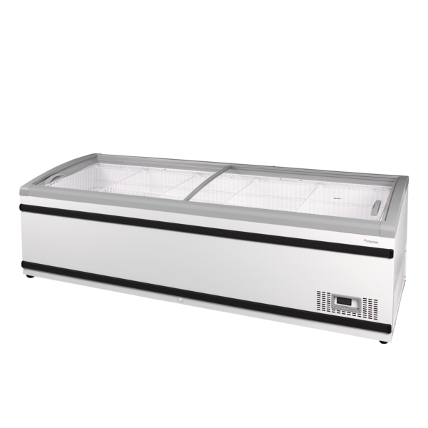 Tefcold Tefcold Diepvrieseiland met glazen schuifdeksels | NEWLINZ250 | 677L | -24 tot -16°C | Energielabel C | 2500 x 885 x 840mm