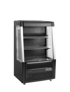 Tefcold Tefcold ODC90 BLACK | Multideck - Laag open front | 242L | -1 tot +7°C | Energielabel F | 915 x 640 x 1540mm